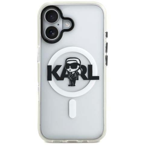 Etui Karl Lagerfeld IML Karl Sketch Logo MagSafe do iPhone 17 przezroczysty