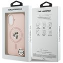 Etui Karl Lagerfeld Silicone Karl&Choupette Ring MagSafe do iPhone 17 różowy