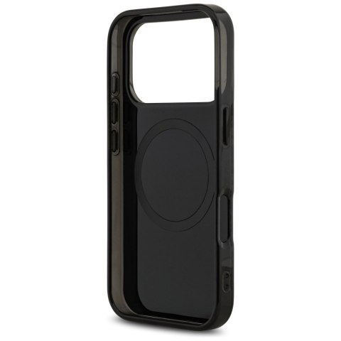 Etui AMG Double Layer Transparent Rhombs MagSafe do iPhone 17 Pro czarny/czerwony