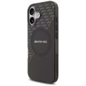 Etui AMG Double Layer Transparent Rhombs MagSafe do iPhone 17 czarny/czerwony