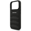 Etui AMG Leather Debossed Lines Logo do iPhone 17 Pro czarny
