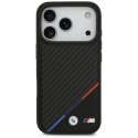 Etui BMW M Carbon Tricolor Line MagSafe do iPhone 17 Pro czarny