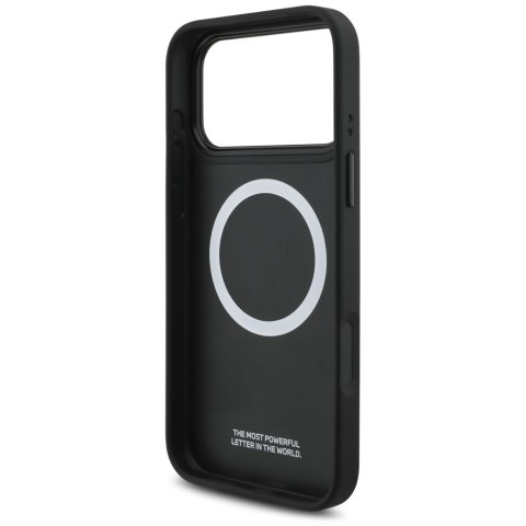 Etui BMW M Perforated Stripe Logo MagSafe do iPhone 17 Pro Max szary