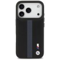 Etui BMW M Perforated Stripe Logo MagSafe do iPhone 17 Pro niebieski