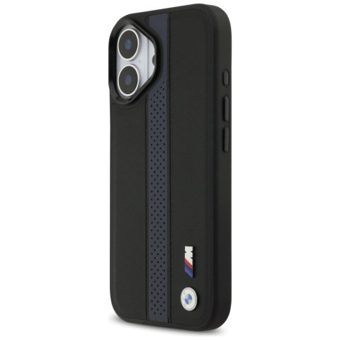 Etui BMW M Perforated Stripe Logo MagSafe do iPhone 17 niebieski