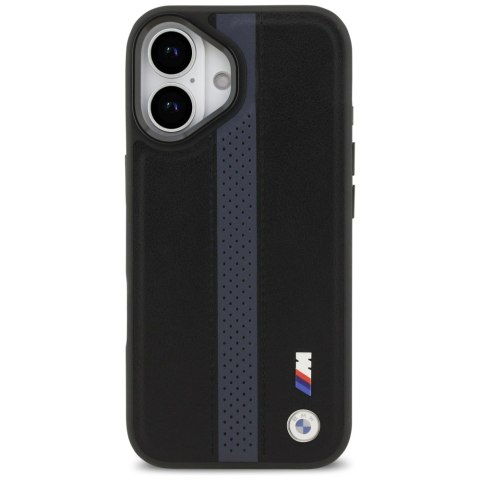 Etui BMW M Perforated Stripe Logo MagSafe do iPhone 17 niebieski