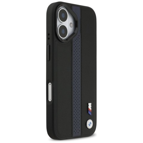 Etui BMW M Perforated Stripe Logo MagSafe do iPhone 17 niebieski