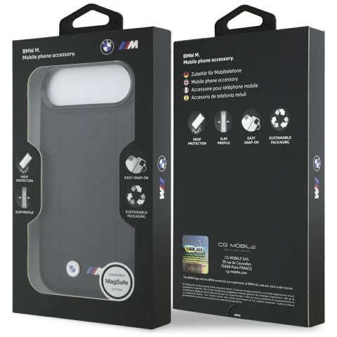 Etui BMW M Quilted Logo MagSafe do iPhoneAir czarny