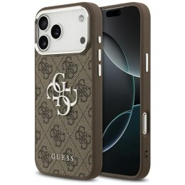 Etui Guess 4G Big 4G Classic Logo do iPhone 17 Pro Max brązowy srebrny