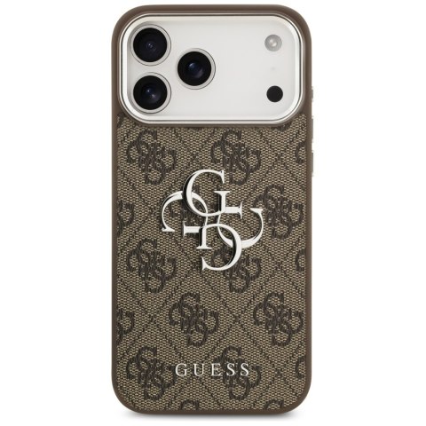 Etui Guess 4G Big 4G Classic Logo do iPhone 17 Pro Max brązowy srebrny
