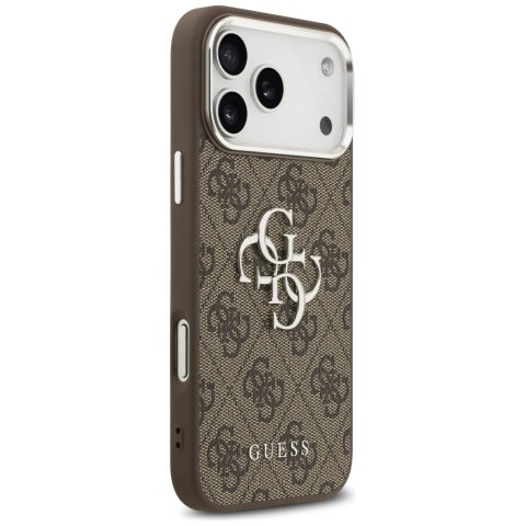 Etui Guess 4G Big 4G Classic Logo do iPhone 17 Pro Max brązowy srebrny