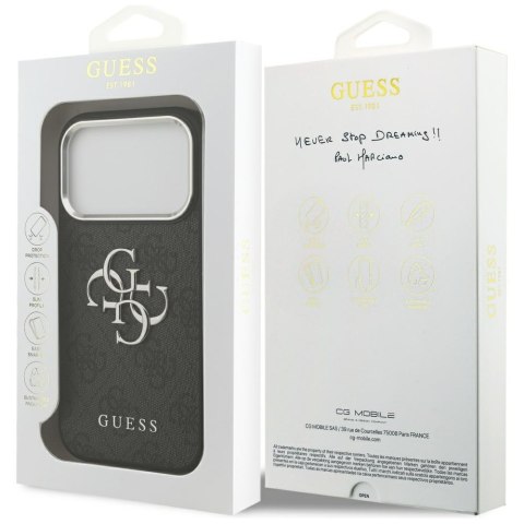 Etui Guess 4G Big 4G Classic Logo do iPhone 17 Pro czarny srebrny