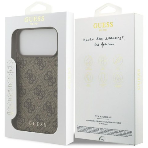 Etui Guess 4G Classic do iPhone 17 Pro Max brązowy