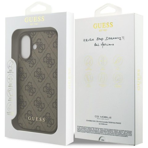 Etui Guess 4G Classic do iPhone 17 brązowy