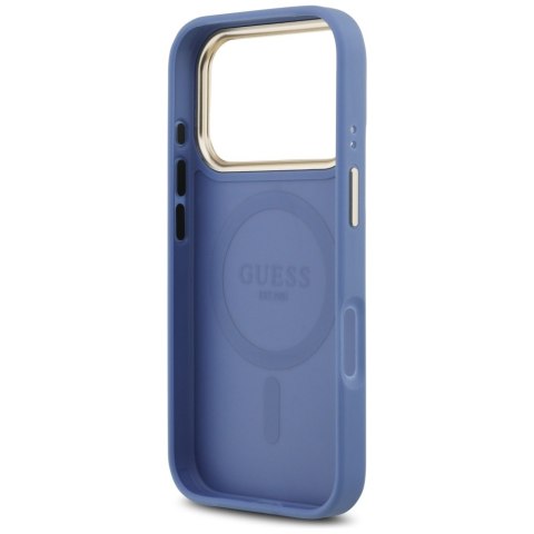 Etui Guess 4G PU Classic Logo MagSafe do iPhone 17 Pro niebieski