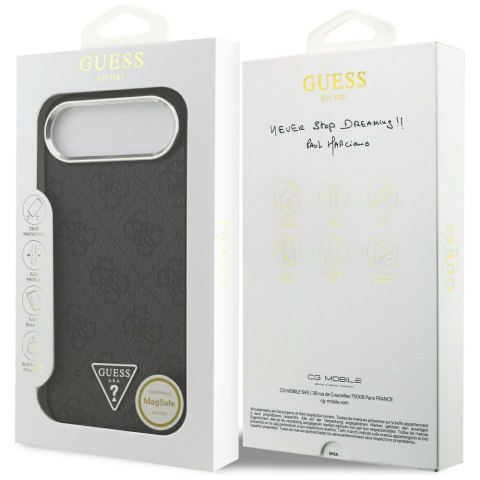 Etui Guess 4G Triangle Logo MagSafe do iPhone Air czarny srebrny