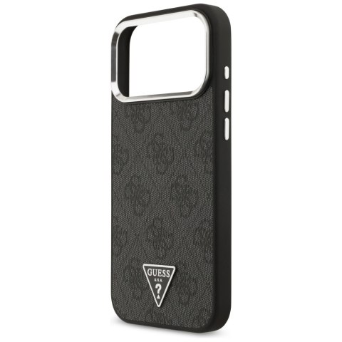 Etui Guess 4G Triangle Logo MagSafe do iPhone 17 Pro Max czarny srebrny