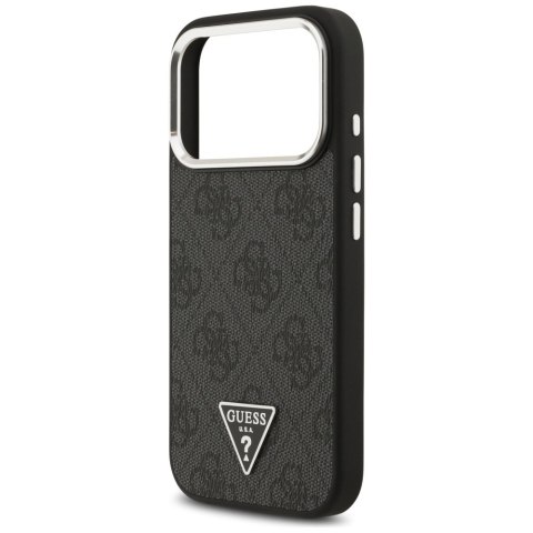 Etui Guess 4G Triangle Logo MagSafe do iPhone 17 Pro czarny srebrny