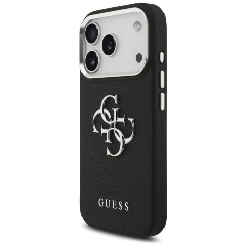 Etui Guess Grained Big 4G Classic Logo do iPhone 17 Pro czarny