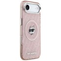 Etui Karl Lagerfeld IML Choupette Head Logo MagSafe do iPhone Air różowy