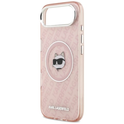 Etui Karl Lagerfeld IML Choupette Head Logo MagSafe do iPhone Air różowy