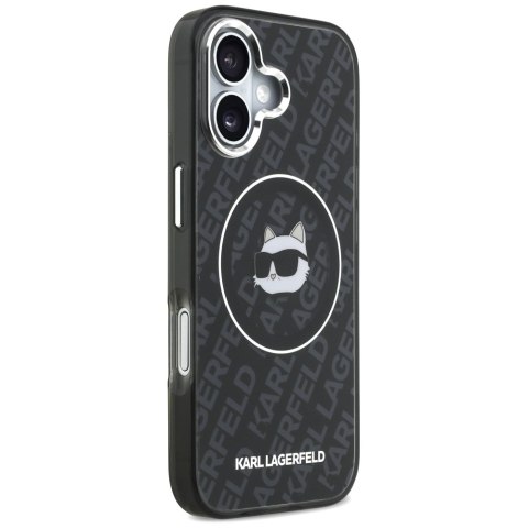 Etui Karl Lagerfeld IML Choupette Head Logo MagSafe do iPhone 17 czarny
