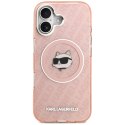 Etui Karl Lagerfeld IML Choupette Head Logo MagSafe do iPhone 17 różowy