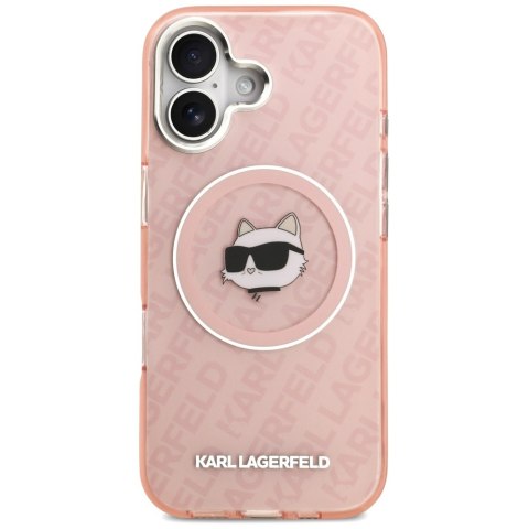 Etui Karl Lagerfeld IML Choupette Head Logo MagSafe do iPhone 17 różowy