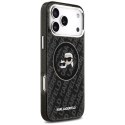 Etui Karl Lagerfeld IML Glitter Karl & Choupette Heads Logo MagSafe do iPhone 17 Pro Max czarny