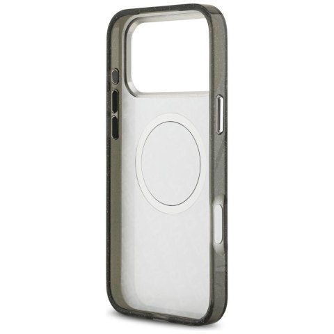 Etui Karl Lagerfeld IML Glitter Karl & Choupette Heads Logo MagSafe do iPhone 17 Pro Max czarny