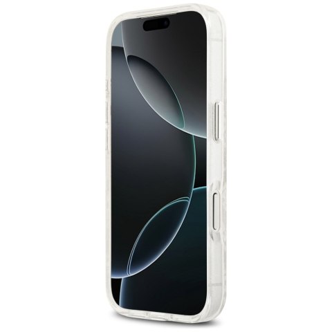 Etui Karl Lagerfeld IML Glitter Karl & Choupette Heads Logo MagSafe do iPhone 17 Pro szary