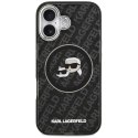 Etui Karl Lagerfeld IML Glitter Karl & Choupette Heads Logo MagSafe do iPhone 17 czarny