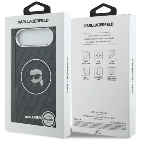 Etui Karl Lagerfeld IML Karl Head Logo MagSafe do iPhone Air czarny