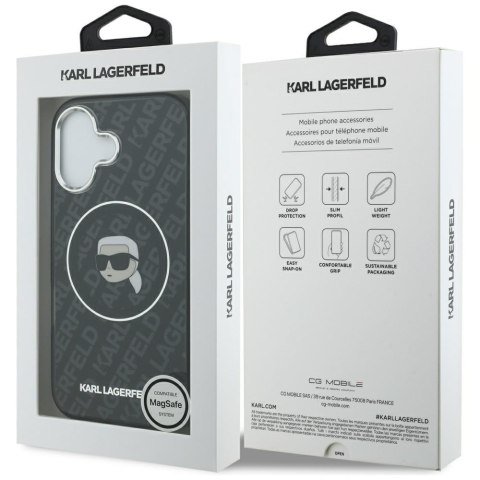 Etui Karl Lagerfeld IML Karl Head Logo MagSafe do iPhone 17 czarny