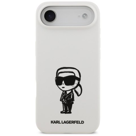 Etui Karl Lagerfeld Silicone Karl Sketch & Logo MagSafe do iPhone Air biały
