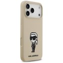 Etui Karl Lagerfeld Silicone Karl Sketch & Logo MagSafe do iPhone 17 Pro Max brązowy