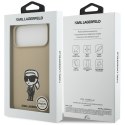 Etui Karl Lagerfeld Silicone Karl Sketch & Logo MagSafe do iPhone 17 Pro Max brązowy
