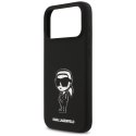 Etui Karl Lagerfeld Silicone Karl Sketch & Logo MagSafe do iPhone 17 Pro Max czarny