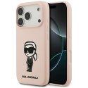 Etui Karl Lagerfeld Silicone Karl Sketch & Logo MagSafe do iPhone 17 Pro Max różowy