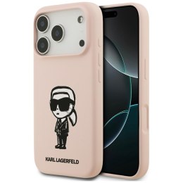 Etui Karl Lagerfeld Silicone Karl Sketch & Logo MagSafe do iPhone 17 Pro Max różowy