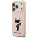 Etui Karl Lagerfeld Silicone Karl Sketch & Logo MagSafe do iPhone 17 Pro Max różowy