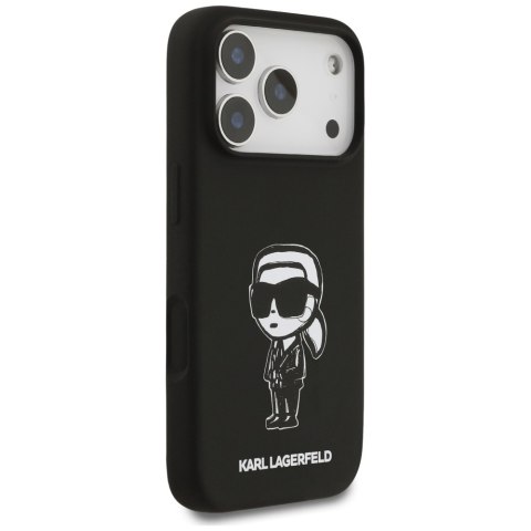 Etui Karl Lagerfeld Silicone Karl Sketch & Logo MagSafe do iPhone 17 Pro czarny