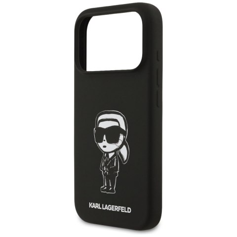 Etui Karl Lagerfeld Silicone Karl Sketch & Logo MagSafe do iPhone 17 Pro czarny