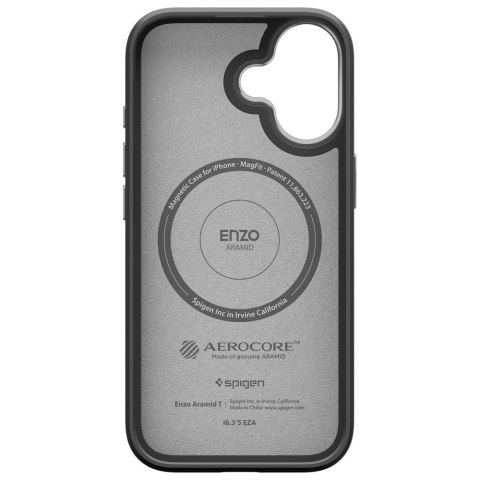 Etui Spigen Enzo Aramid "T" Mag MagSafe do iPhone 17 czarno srebrny