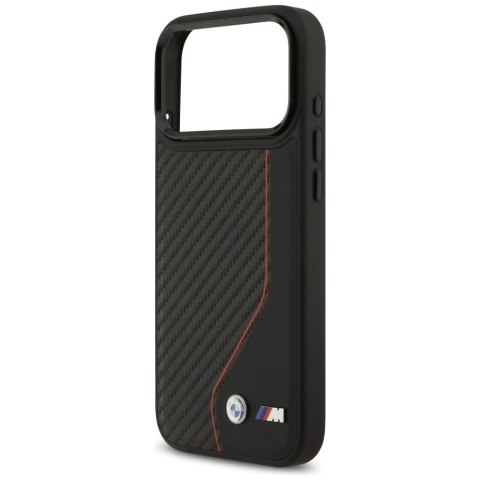 Etui BMW M Carbon Line & Logo MagSafe do iPhone 17 Pro Max czerwony
