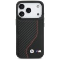 Etui BMW M Carbon Line & Logo MagSafe do iPhone 17 Pro czerwony