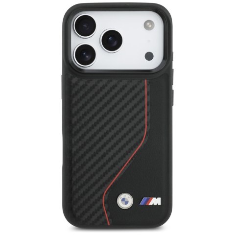 Etui BMW M Carbon Line & Logo MagSafe do iPhone 17 Pro czerwony