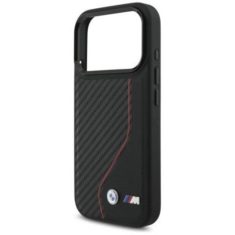 Etui BMW M Carbon Line & Logo MagSafe do iPhone 17 Pro czerwony