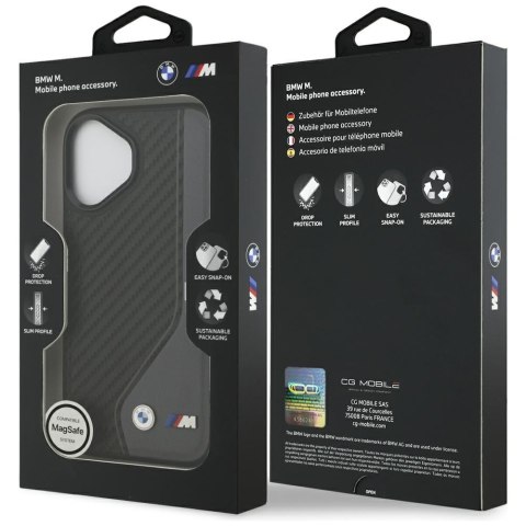 Etui BMW M Carbon Logo MagSafe do iPhone 17 antracyt