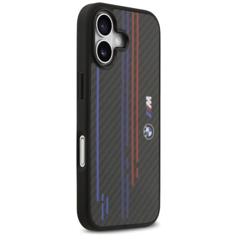 Etui BMW M Kevlar Lines & Logo MagSafe do iPhone 17 czarny